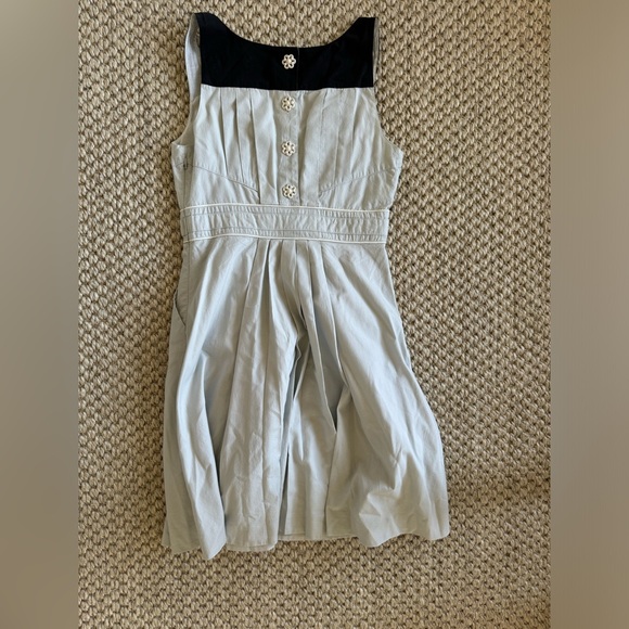 Anthropologie - Floreat Bud To Bloom Sleeveless Pleated Light Blue Dress Size 2 - Picture 7 of 8